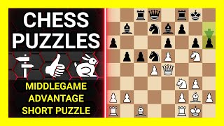 Chess Puzzles to Practice. Themes: Middlegame, Advantage, Short puzzle. Learn Chess