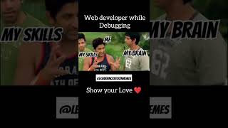 Website Developer while Debugging 😂👨‍💻 #shorts  #funny #memes