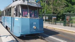 A31 spårvagn mot Skansen avgår från Gröna lund