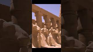 Sculptures of rams and sheep in the Karnak temple complex in Egypt #shortsvideo