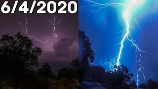 Severe Lightning Storm At Night - Delco, PA | June 4, 2020