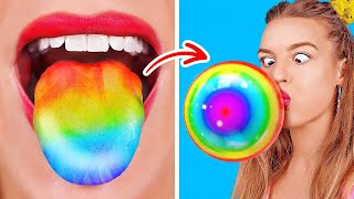 COOL WAYS TO SNEAK CANDIES ||Never-Ending Food For 24 Hours By 123 GO! LIVE