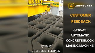 QT10-15 Customer Feedback Producing Concrete Hollow Block