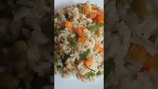 #rice mixed with #carrot and #peas #foods #cooking #delicious #recipe