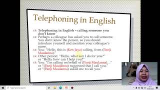 bahasa inggris kelas XI SMA Lintas Minat: Telephoning & its tips