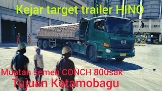 kejar target trailer HINO muatan 800sak tujuan Kotamobagu @Rajajalananchannel