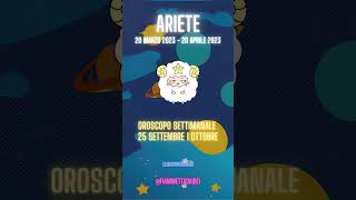 Oroscopo Settimanale Ariete 25 Settembre 1 Ottobre Short #oroscopo #oroscopoariete #shorts #aries