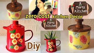 kitchen decor diy idea | budget friendly | unique idea | decor your kitchen in zero cost |