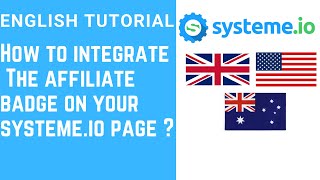 How to integrate the affiliate badge on your systeme.io page to earn lifetime commissions ?