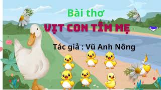 Bài thơ vịt con tìm mẹ/Thơ mầm non/Thơ cho bé/Thơ thiếu nhi/Giáo dục cho trẻ/ Mèo con đi học TV