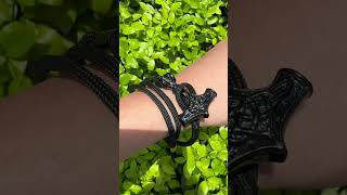 Black Thors hammer men’s bracelet