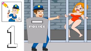 Draw Police - Tricky Puzzles - All levels 1-78  ANSWERS - Android Gameplay Walkthrough Part 1