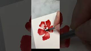 Easy poppy watercolor tutorial (step by step)