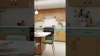 Mid Century modern kitchen interior design