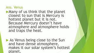 What is the hottest planet in our solar system?