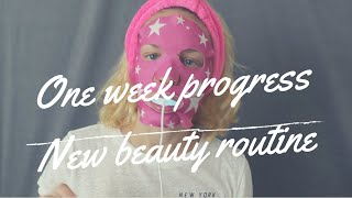 1 WEEK PROGRESS OF BEAUTY ROUTINE- ONLY GLAM GLOW PRODUCTS