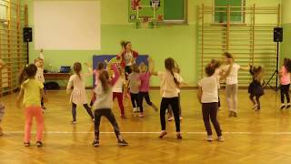 Zumba kids w ramach PBO 2018 - gr. młodsza (ost. zajęcia, grudzień 2018)