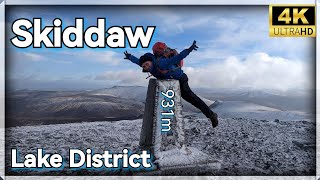 Skiddaw at 931 metres(3053 feet) Lake District, drone footage dji mini 2 .January 2023