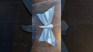 How to sew a butterfly with denim scraps #quiltingfabric #quilting #handmade