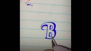 letter B stylish design part 05||today something new #handwriting #calligraphy