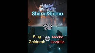 Shimu/Shimo Vs King Ghidorah and Mecha Godzilla #shimo #shimu #ghidorah #mechagodzilla #monsterverse