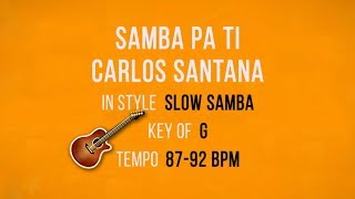 Samba Pa Ti - Santana - Backing Track