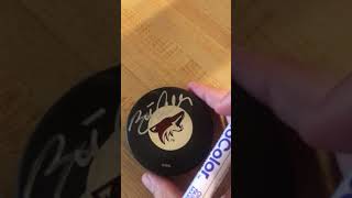 Disposing of this “signed” Brett Hull hockey puck