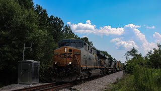 CSX ES40DC 5475 leading on CSX M692 at Blanton 7/15/24