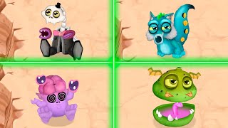 All Fanmade Baby Monsters on Continent | My Singing Monsters Down of Fire