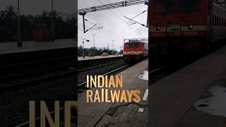 Train arriving at A Peaceful Indian Railway station.Train Travel. Rural people lifestyle. Village