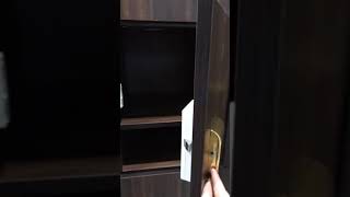 Modern Gym Lockers with Digital Lock Wood Walnut Color for Fitnesses