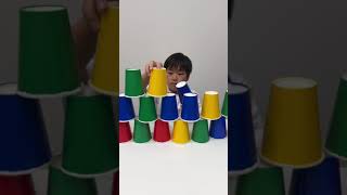 Building with cups!! Part14 #shorts #レオ