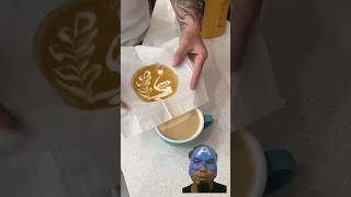 kopi ko dikasih tisu? 😱🤔 #coffeeart #latteartist #coffee #latteeart #kopi #art #shortvideo