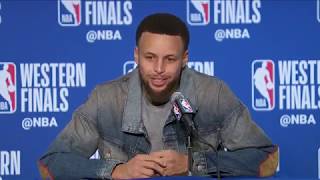 Stephen Curry Postgame Interview   Game 1  Trail Blazers vs Warriors  2019 NBA Playoffs