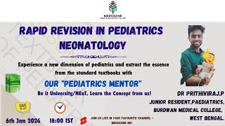 Neonatology - Part 2 | Rapid Revision in Pediatrics | Dr Prithiviraj | Medusane