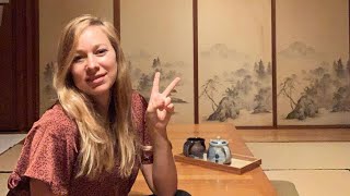 TOUR of a JAPANESE TEAHOUSE AIRBnB - vlog