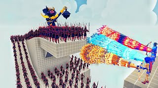 100x DARK SAMURAI ARMY + GIANT DARK vs 3x EVERY GOD - Totally Accurate Battle Simulator TABS