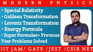 IIT JAM  Physics 2020 |JEST 2020 | GATE 2020 | Modern Physics | STR | GT | LT | Important formula