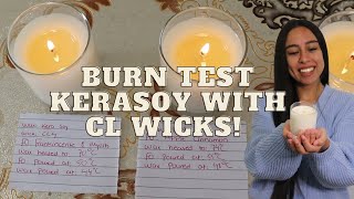 BURN TESTING KERA SOY using CL WICKS from Candle Shack and Cosy Owl FO!