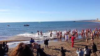 Bain de Noel at Valras Plage, France