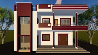 35 x 45 Home Design with 3d Model ,35 x 45 House Plan With Front Elevation ,35 x 45 Makan ka naksha