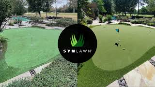 Before & After SYNLawn Texas Turf Installation