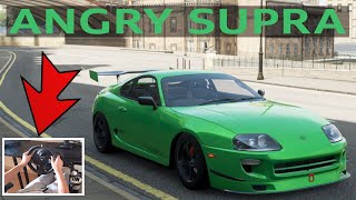 Toyota Supra Top Speed Forza Horizon 4 | Steering Wheel + Paddle Shifter Gameplay