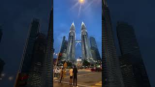 KLCC view at Night | Kuala Lumpur Petronas Twin Towers #klcc #shorts