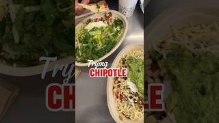 TRYING CHIPOTLE FOR FIRST TIME !! #foodreview#foodiefinds #satisfyyourcravings #chipotle #guacamole