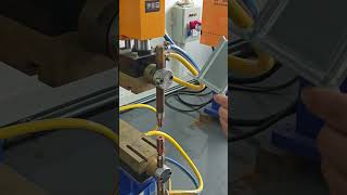 The customer suggests using vertical medium frequency spot welding machine to weld and test hardness