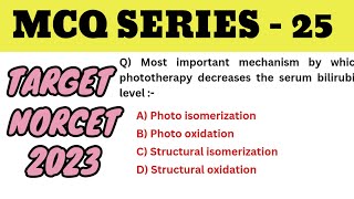 AIIMS/NORCET 2023 || NORCET Exam Preparation || Multiple Choice Questions || Series - 25