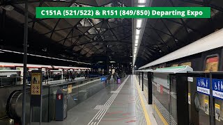 [No KHI][SMRT] C151A (521/522) & R151 (849/850) departing Expo