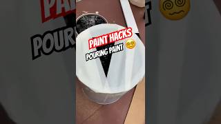 How To Pour Paint Without Making A Mess! 😵‍💫 #shorts