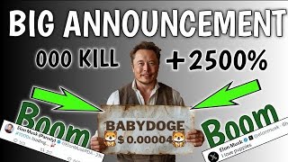 BABY DOGECOIN🤯NEXT...🤯ELON MUSK SPORT🫣1000X DOGE COIN BRAKINGNEWS TODAY PRICE PREDICTION